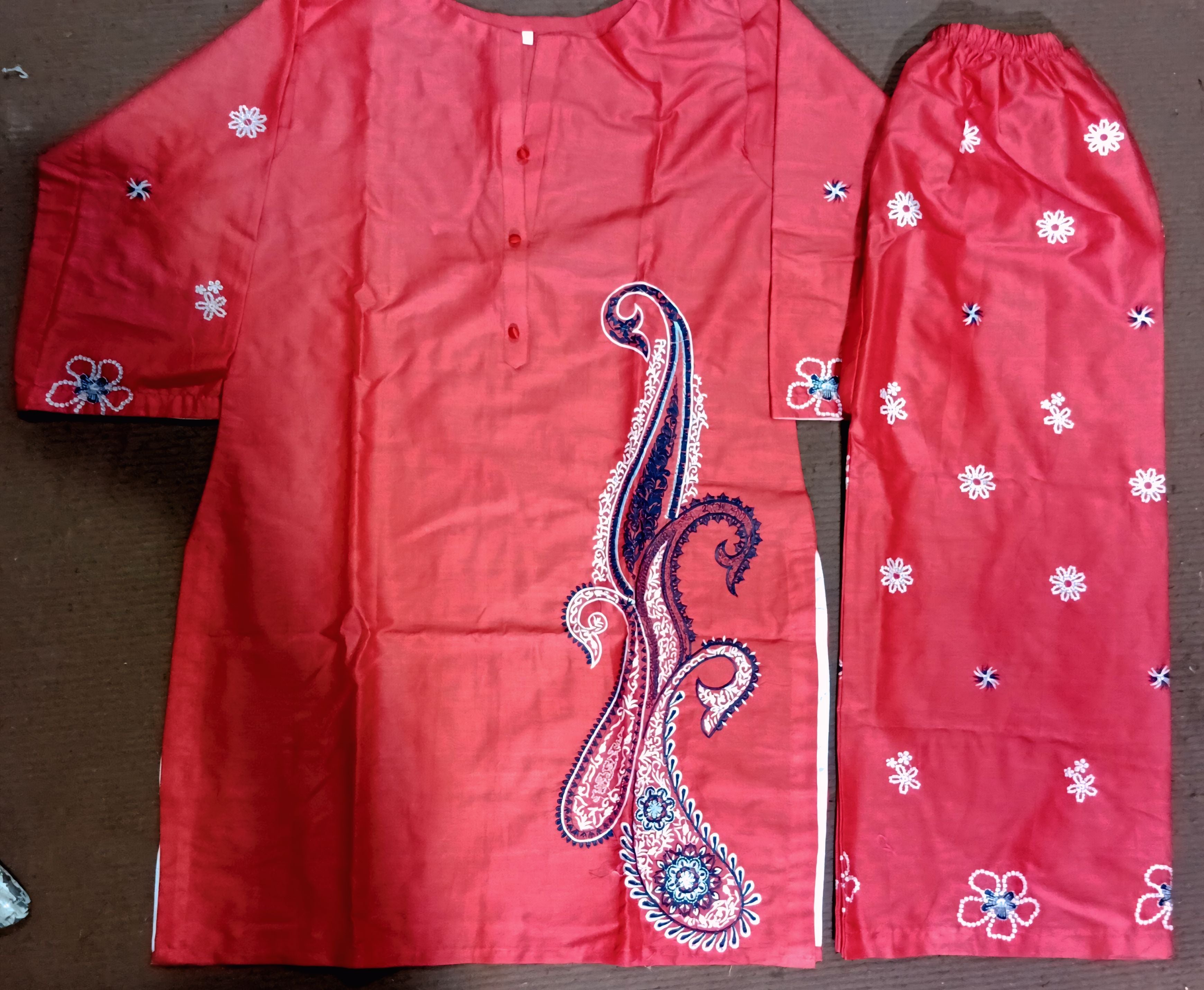 Lawn 2pcs One side Motif
