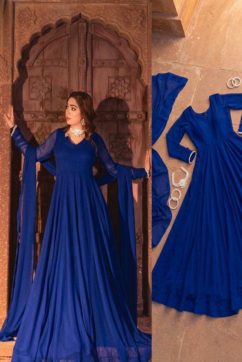 Solid  2-Piece Chiffon Maxi opna allwo parsal